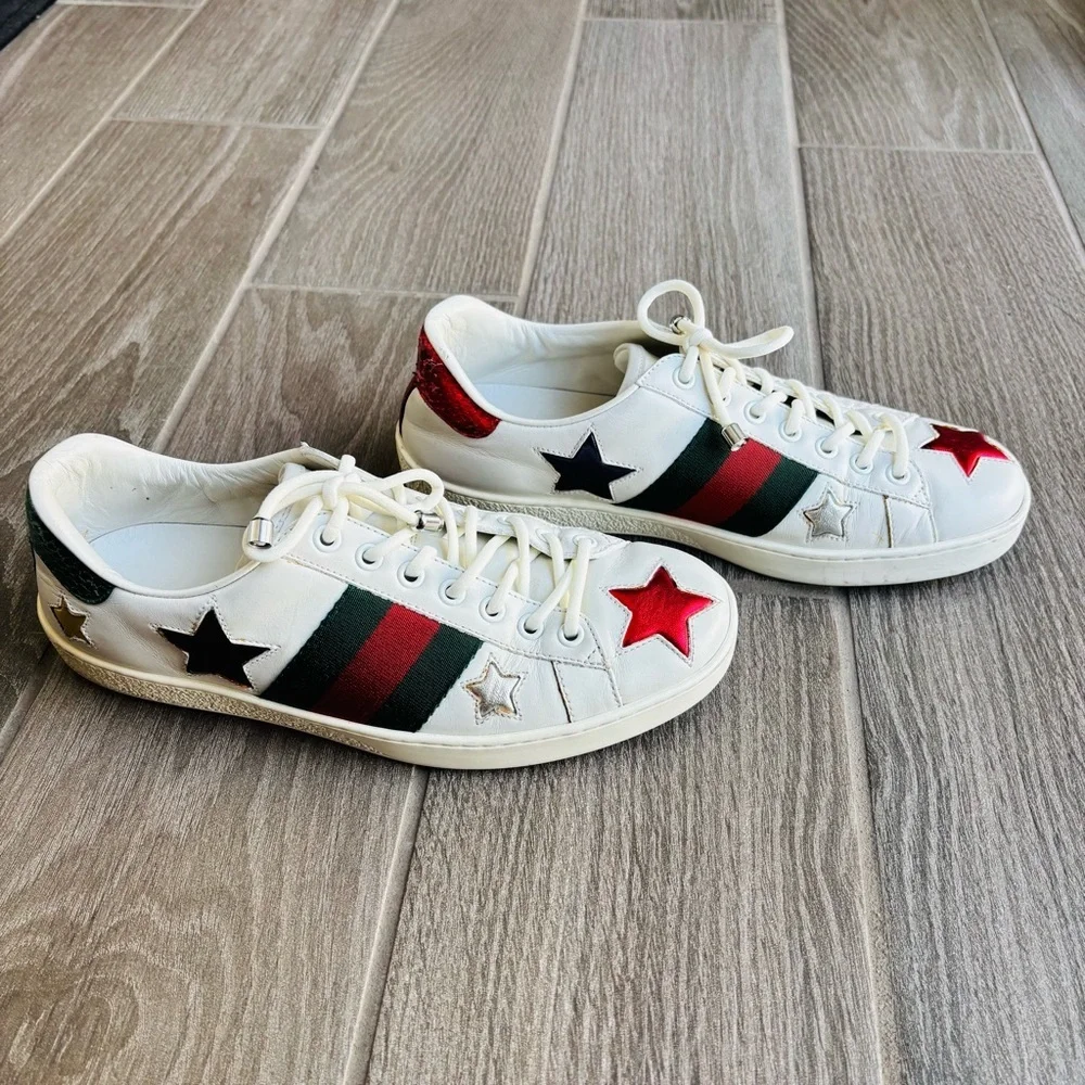 Gucci Ace Stars 452502 Multicolor Unisex Sneakers Shoes size IT/EU M5.5 G W7.5-8